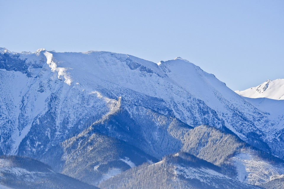 Widok z wieży - Hlúpy vrch (2061 m) Szalona skała