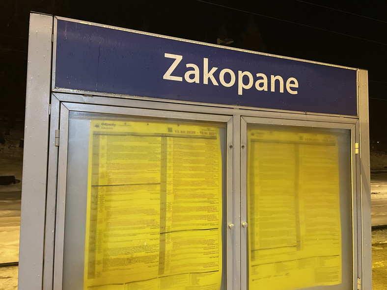 Do Zakopanego dotarliśmy zgodnie z rozkładem jazdy - o godzinie 21:56