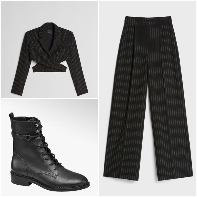 Sako i pantalone „Bershka“, cipele „Deichmann“