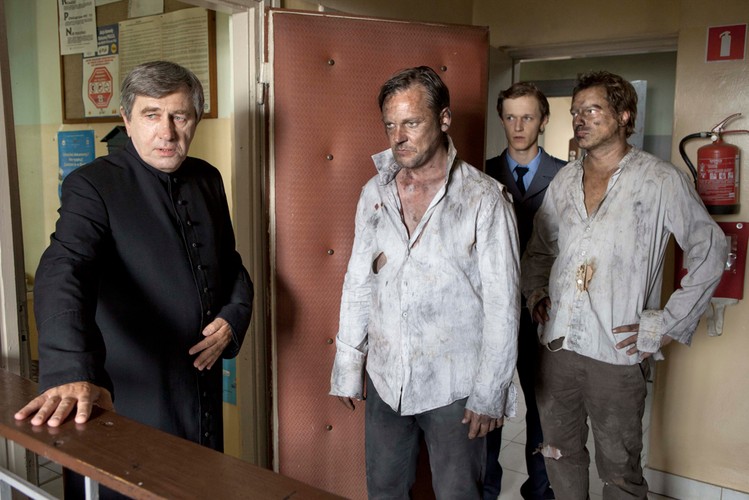 Jerzy Radziwiłowicz, Ireneusz Czop i Maciej Stuhr w filmie 'Pokłosie'