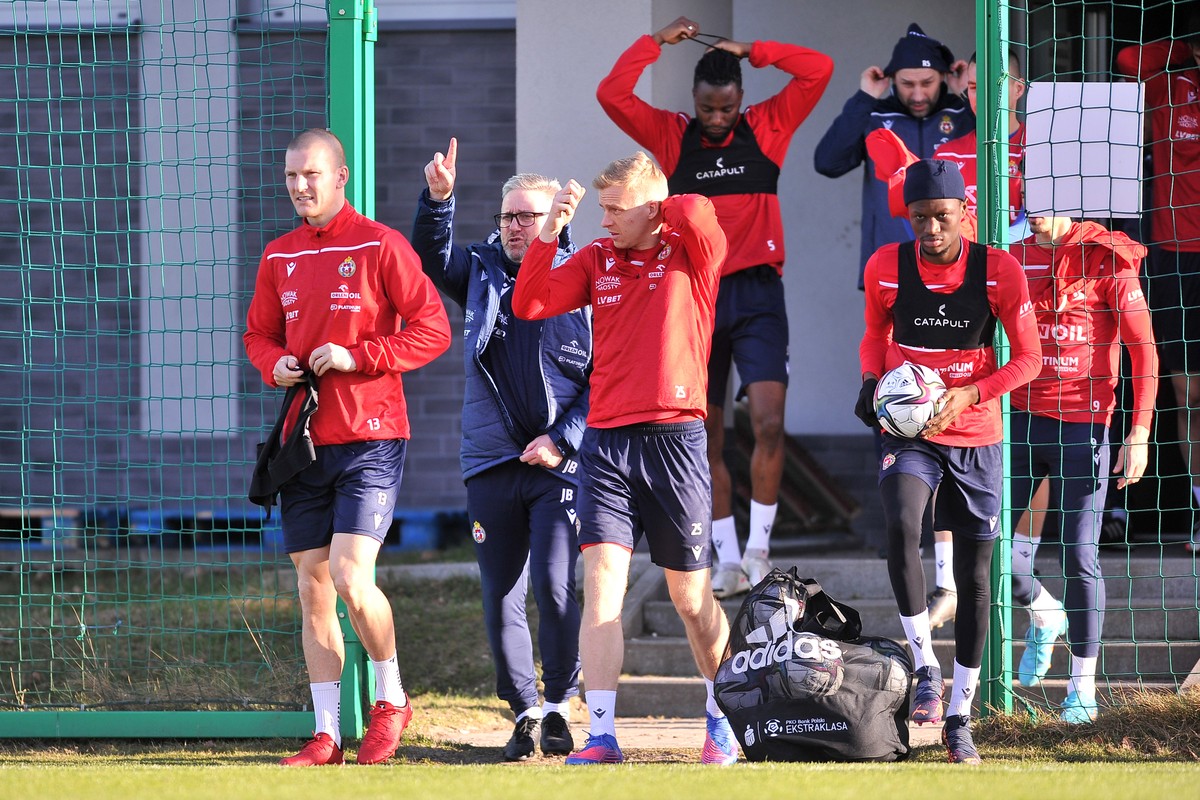Jerzy Brzęczek i piłkarze Wisły Kraków