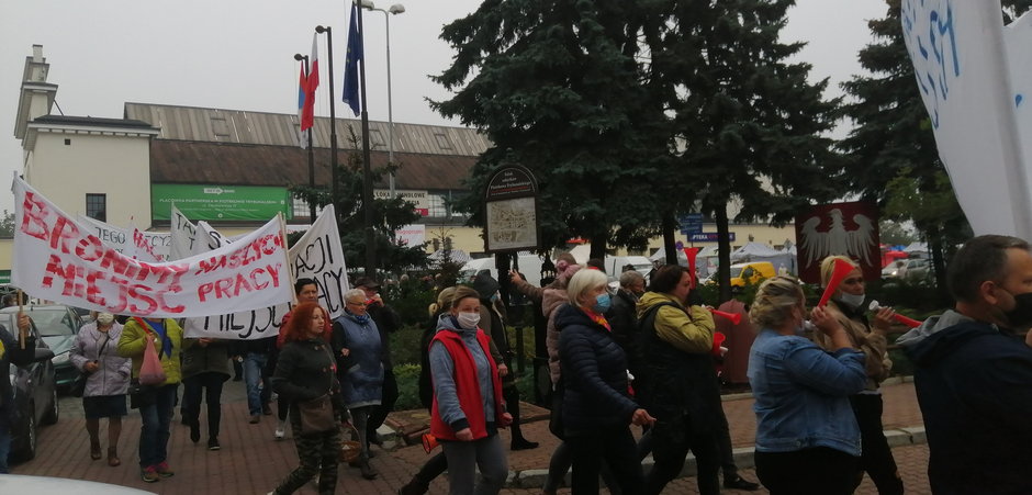Kupcy z Piotrkowa protestują