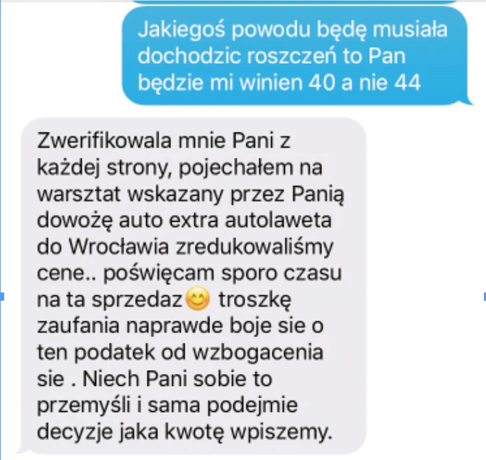 Grzeczna prośba sprzedawcy - zaniżmy trochę cenę