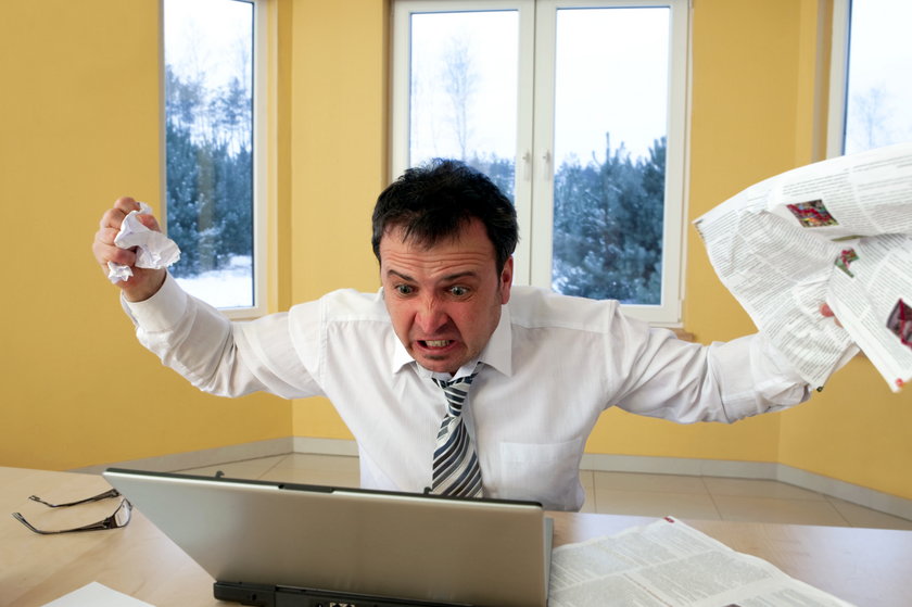 Portrait of frustrated businessman - bankrupt.