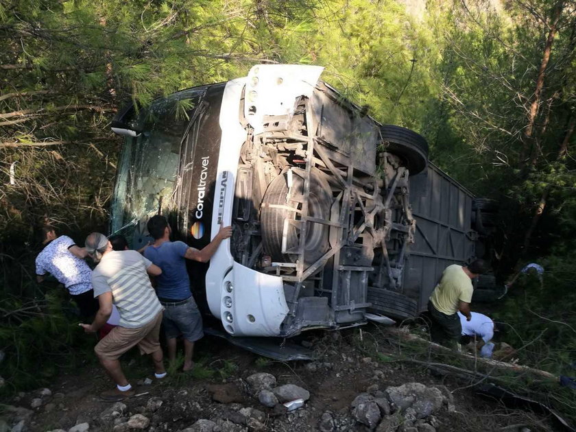 Wypadek autokaru z polskimi turystami w Turcji