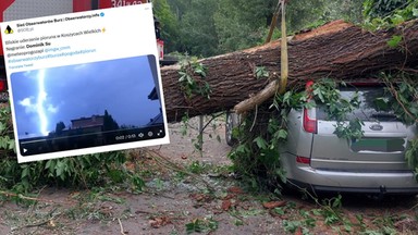 Ogromne zniszczenia, zalążek trąby, pioruny uszkadzały budynki. Skutki nawałnic [ZDJĘCIA, FILMY]