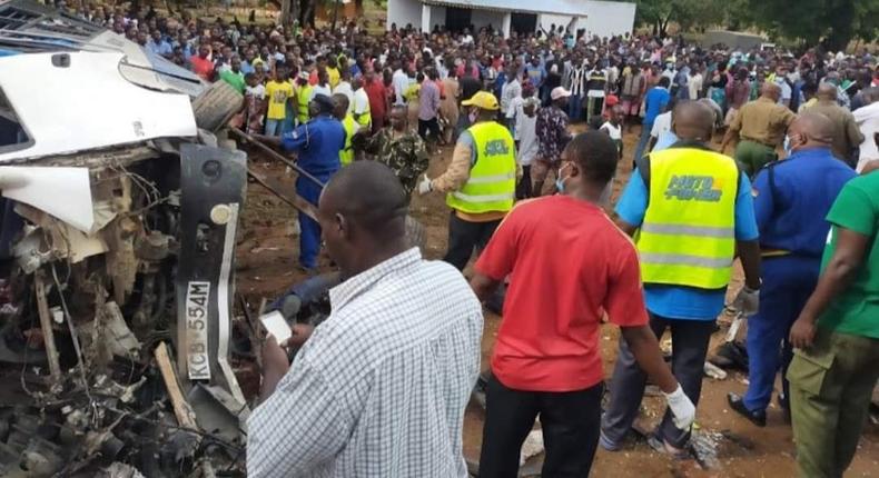 15 dead in grisly accident along Malindi-Mombasa highway (Courtesy)