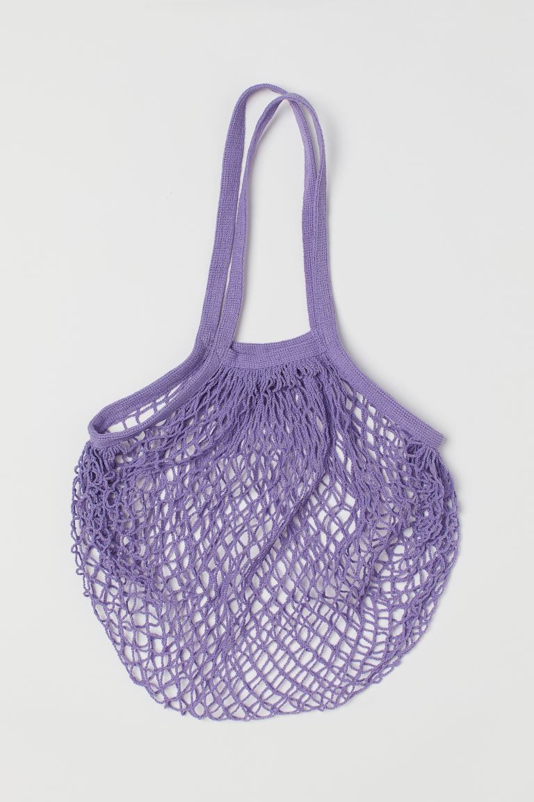 Filet à provisions en coton violet de H&M, CHF 9.95. 