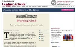 Londyński "Times" o reakcjach UE na rządy PiS: Uzasadniona, ale wiele jest w niej przesady
