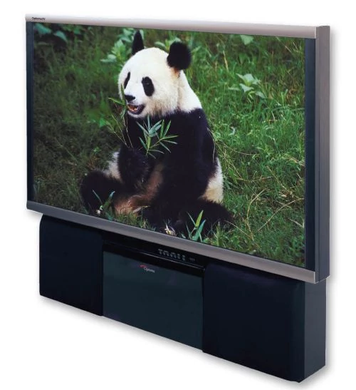 Technika projektorowa została także wykorzystana w wielkoekranowych telewizorach tylnoprojekcyjnych. Taki telewizor to nic innego, jak połączenie ekranu do tylnej projekcji i projektora umieszczonych w jednej obudowie