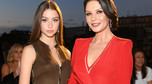 Catherine Zeta-Jones i jej córka Carys na pokazie mody w Rzymie