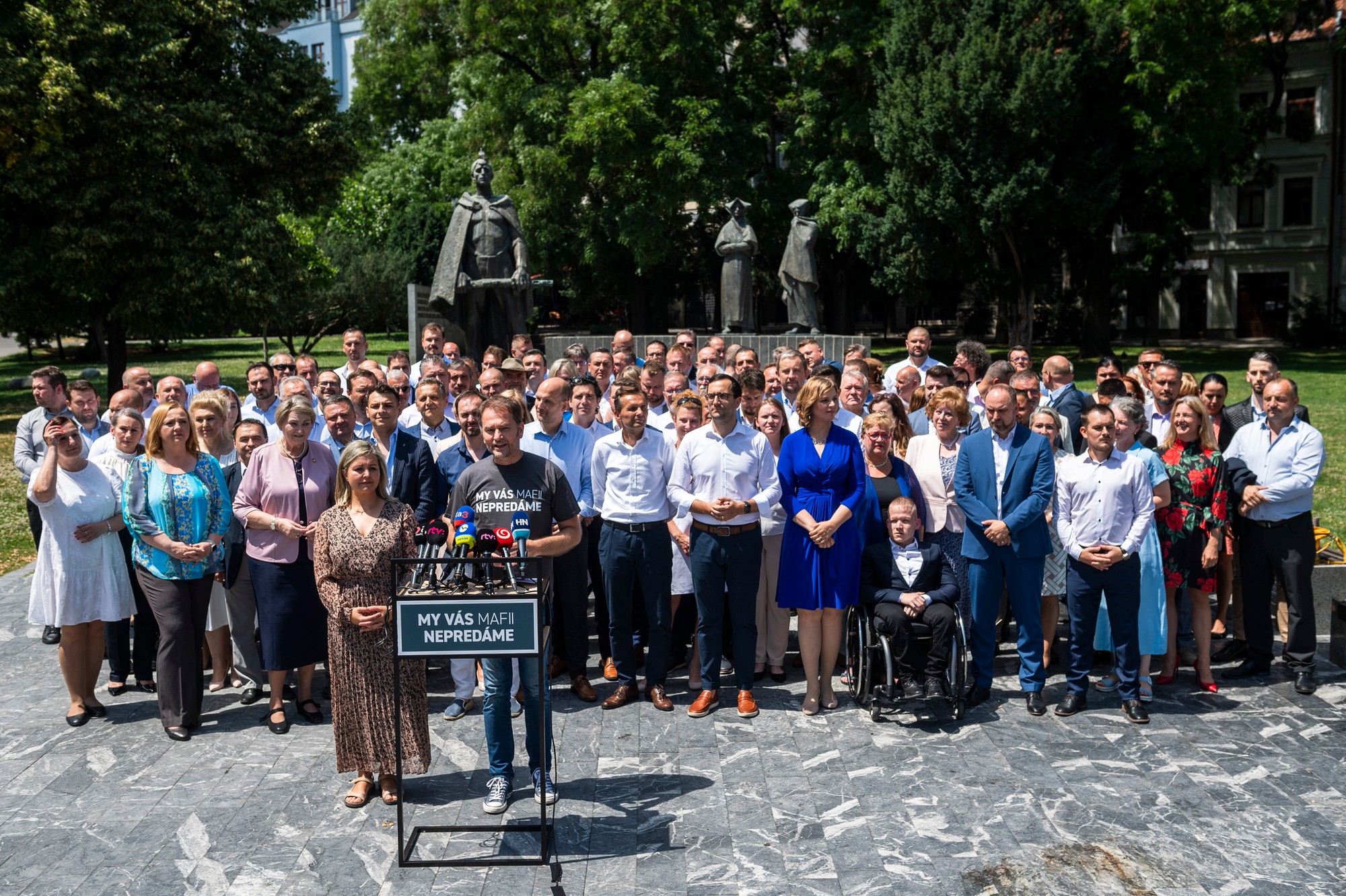 Predstavenie spoločnej kandidátky OĽANO a priatelia, Kresťanská únia a Za ľudí.
