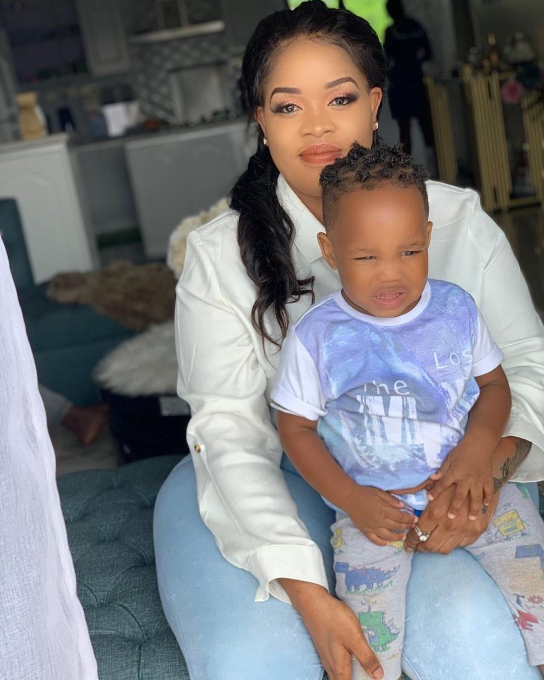 Bridget Achieng and her son Sekani Rich