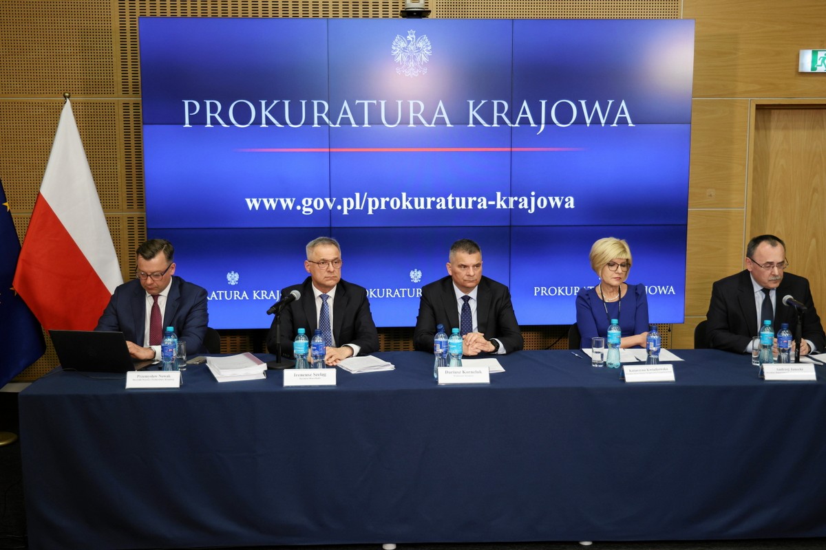 Konferencja prasowa zespolu prokuratorów w Prokuraturze Krajowej