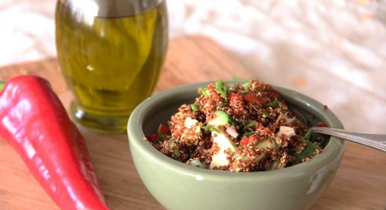 Red Quinoa and veggies salad