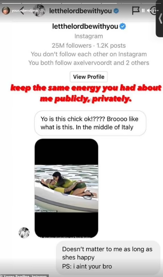 Maneken je podelio prepisku na Instagramu 