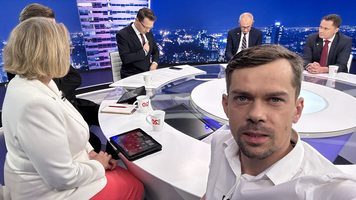 Przedstawiciel KO przyszedł do TVP. "Dwóch na jednego to banda łysego"