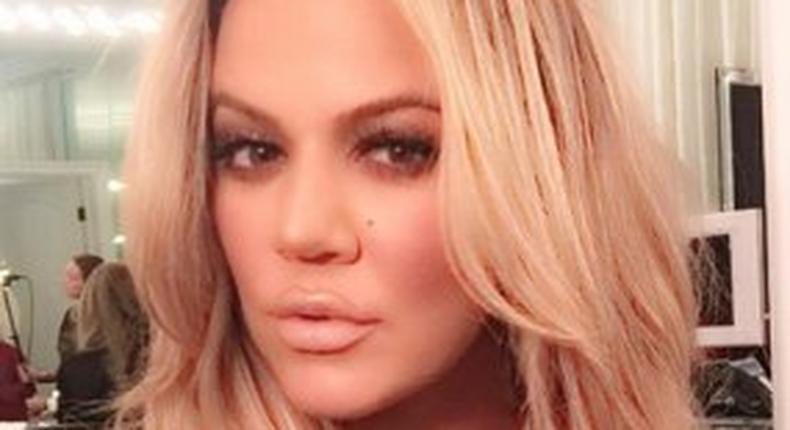 Reality star, Khloe Kardashian, rocking blonder shade of hair