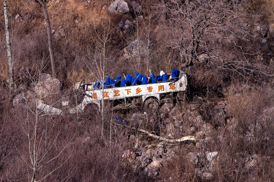 CHINA BUS ACCIDENT KILLS 20 (A bus accident kills 20 in central China.)
