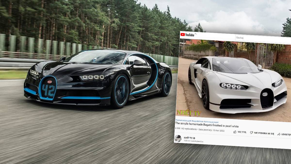 Bugatti Chiron pewien Wietnamczyk pokazuje, jak zrobić sobie takie auto w domu