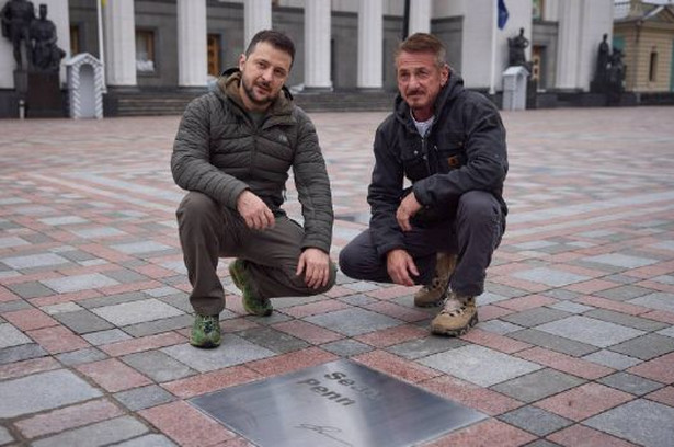 Wołodymyr Zełenki i Sean Penn