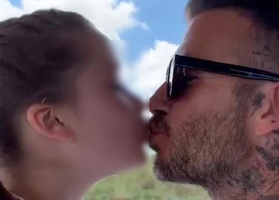 Dejvid Bekam sa ćerkom Harper