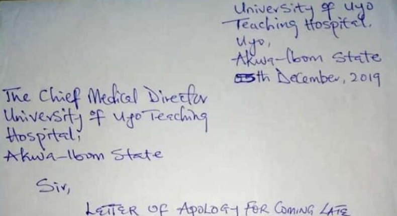 Hospital staff’s weird apology letter to the medical director goes vial