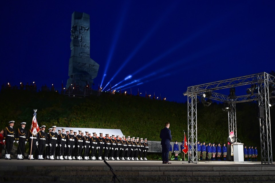 Uroczystości na Westerplatte