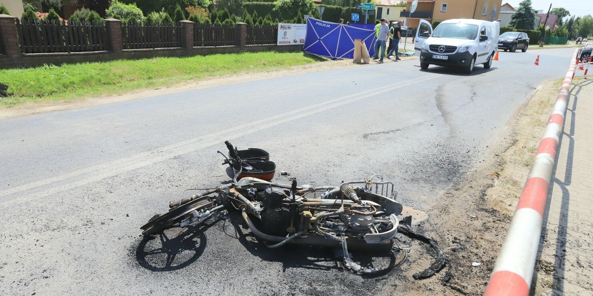 Krzyżanowice. Tragiczny wypadek z udziałem motocykla. Nie żyje mężczyzna.