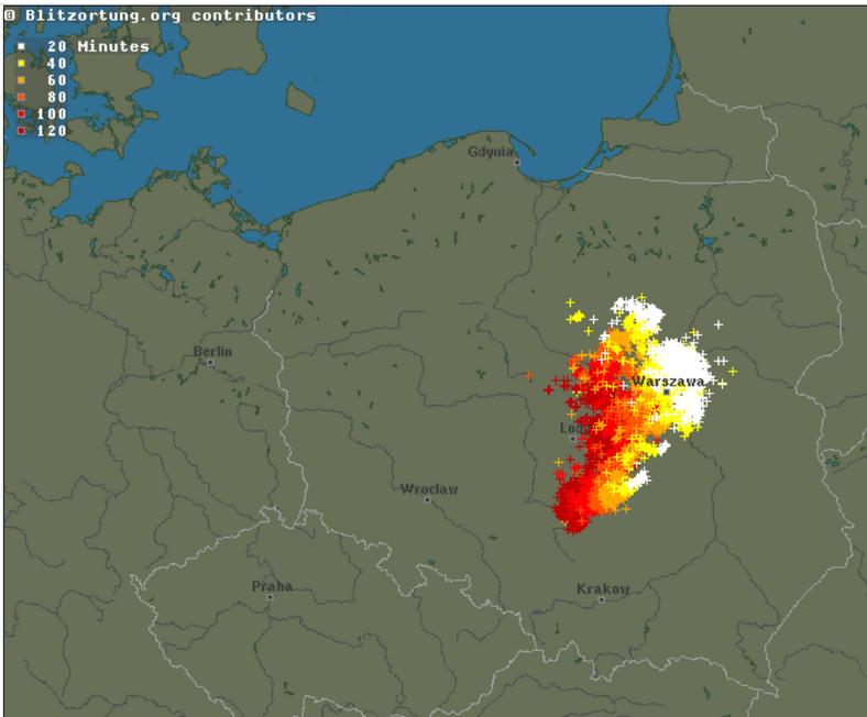 Liniowy układ burzowy nad Polską