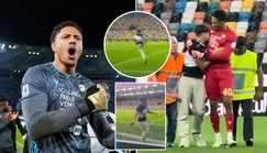 Maduka Okoye: Super Eagles ‘most handsome’ gets emotional after being mobbed by pitch invader in Coppa Italia win