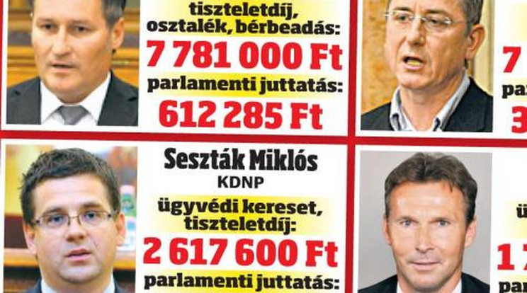 Havi 162 millió az álláshalmozó képviselőknek