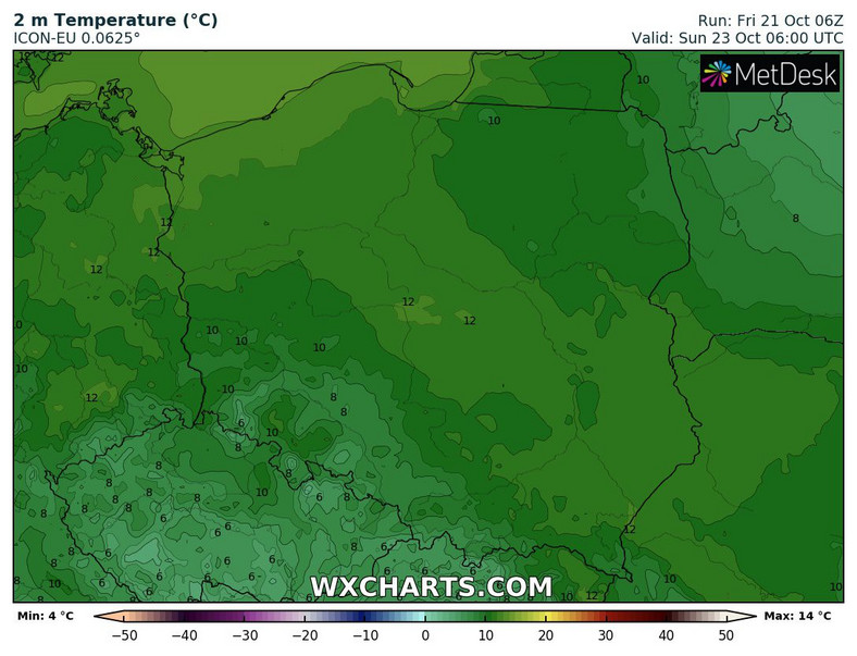 Lokalnie nawet nad ranem nie zobaczymy mniej niż 10 st. C