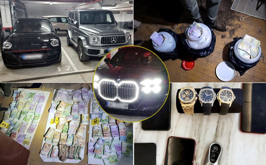 Pored novca i oružja, oduzeti su skupoceni satovi i nakit kao i vozila