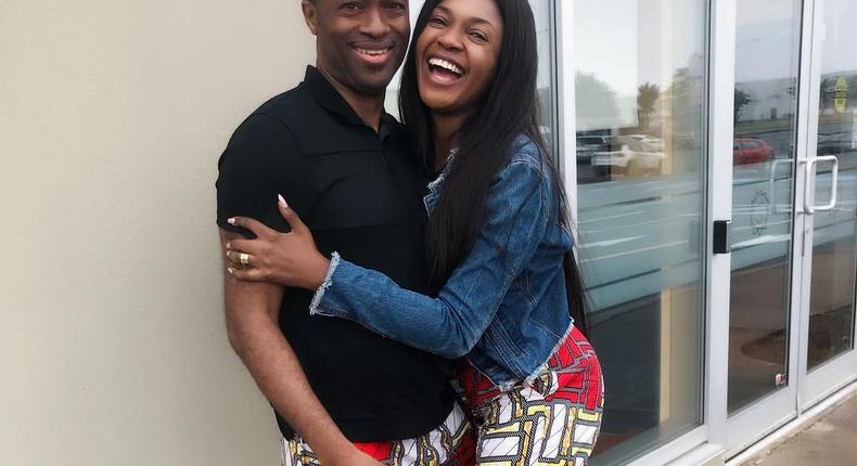 Omoni Oboli and her husband are still charming lovers while marking another year in their union.