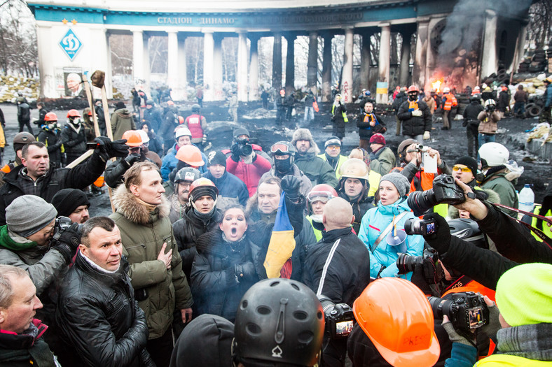 Rusłana protestuje w Kijowie w 2014 r.
