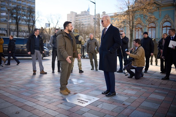 Joe Biden i Wołodymyr Zełenski w Kijowie