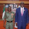 Chief of Defence Staff (CDS), Gen. Lucky Irabor and President, Nigerian Bar Association (NBA), Mr Yakubu Maikyau during a courtesy visit by NBA to DHQ in Abuja on Wednesday (14/12/22