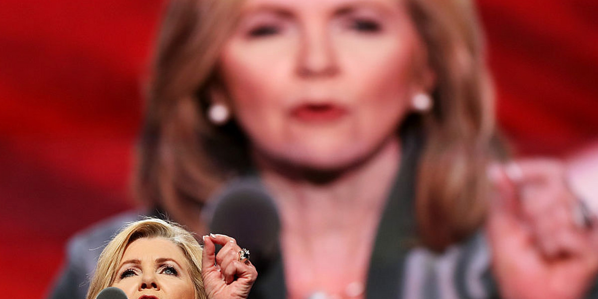 Marsha Blackburn addresses the Republican National Convention in July.