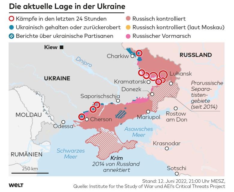 Aktualna sytuacja w Ukrainie - Die Welt