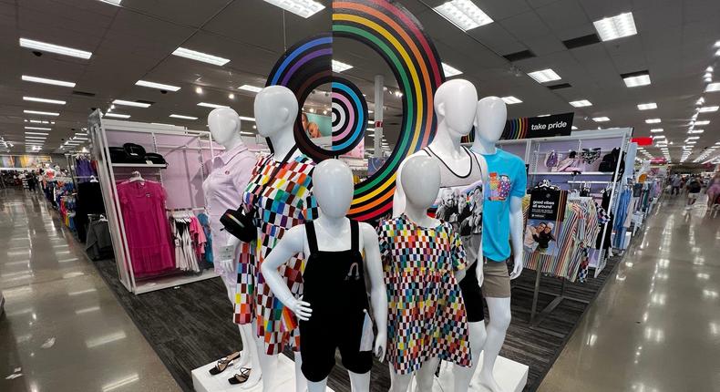 A Pride month display at a Target in WisconsinDominick Reuter/Insider