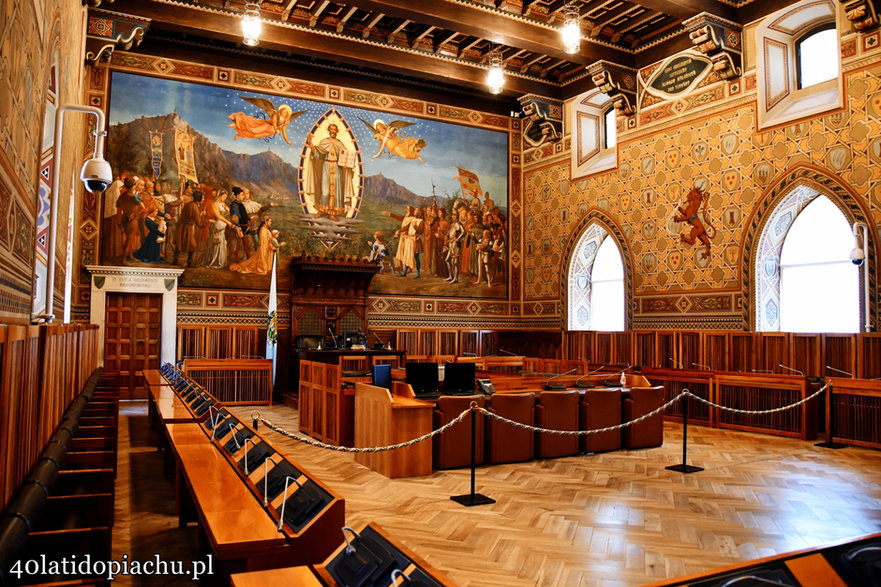 Parlament San Marino - sala Wielkiej Rady Generalnej