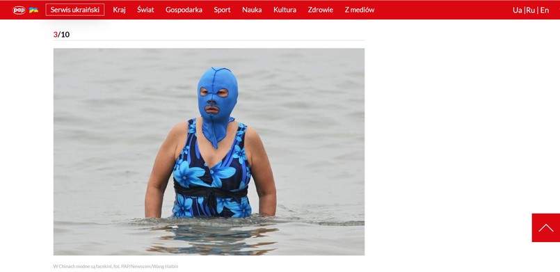 Kobieta w facekini