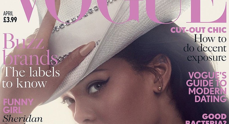 Rihanna covers Vogue UK April 2016 issue