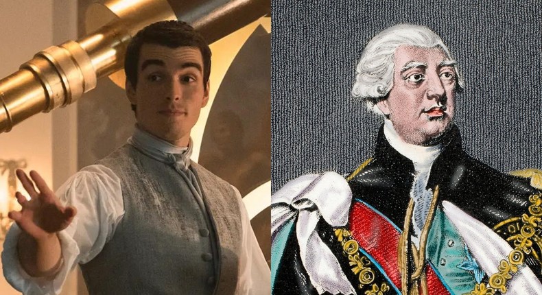 Corey Mylchreest plays a fictional version of King George III in Queen Charlotte: A Bridgerton Story.Netflix / GraphicaArtis / Getty Images