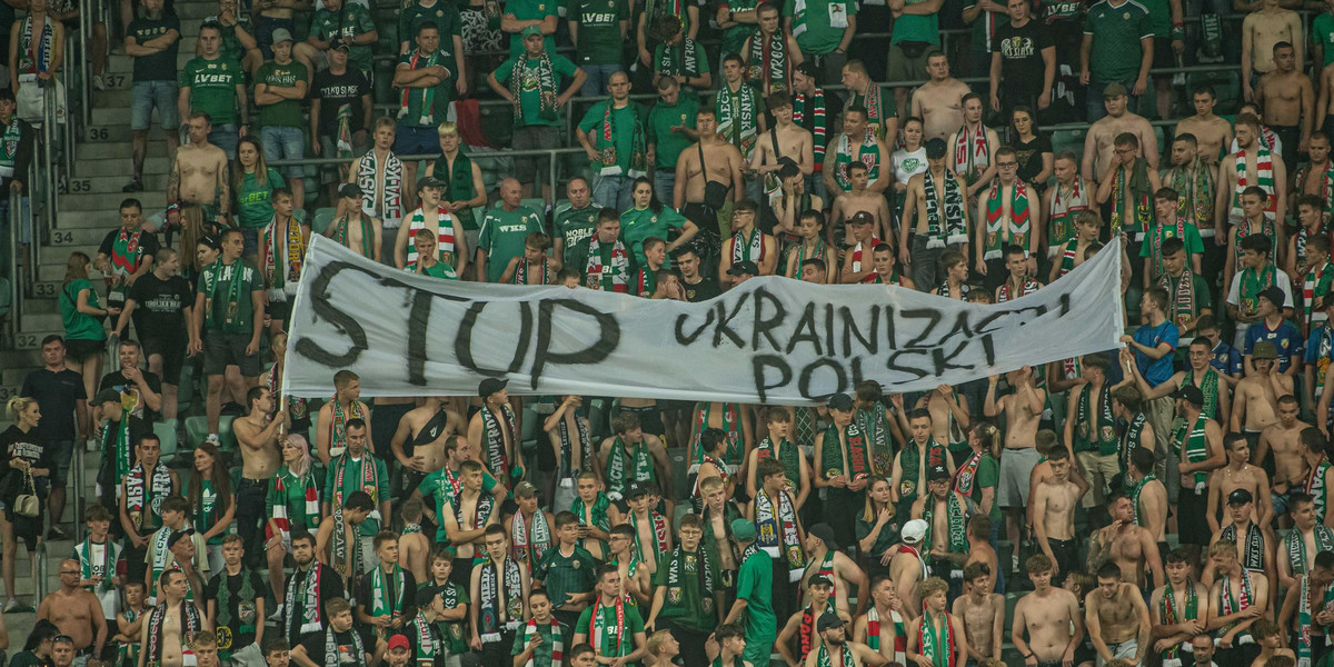 Fani Śląska wywiesili banery skierowane w Ukrainę