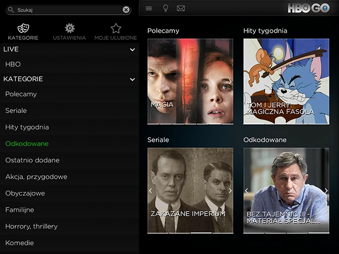 HBO Go - aplikacja mobilna | Oglądanie HBO Go na smartfonie i tablecie