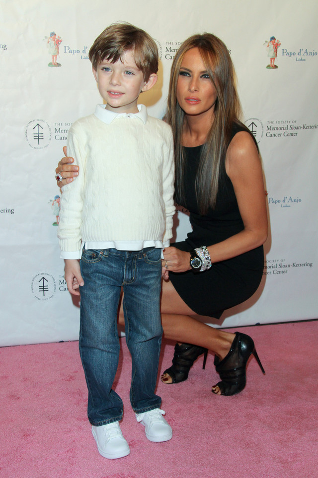 Melania i kilkuletni Barron Trump