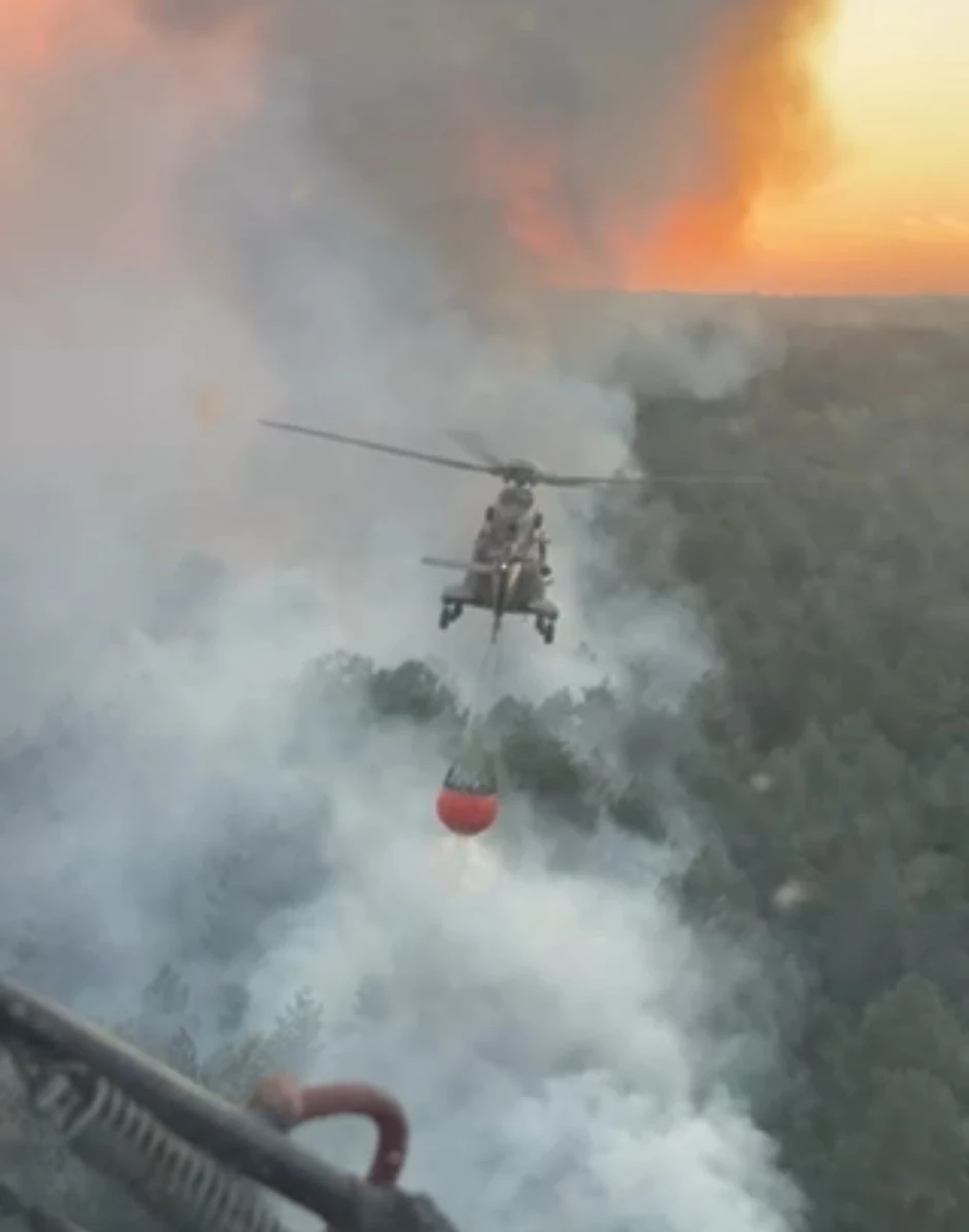 Deliblatska peščara gašenje požara iz helikoptera