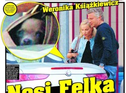 Książkiewicz nosi psa w torebce